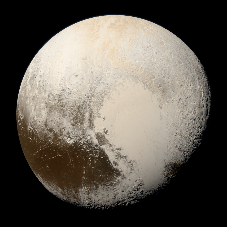 The planet Pluto in true color.